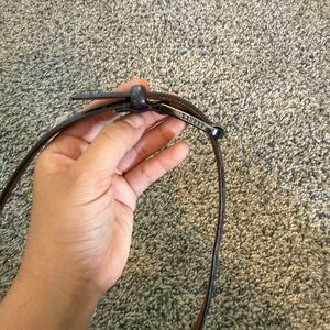 Elegant Genuine Brown Leather Belt by Ralph Lauren